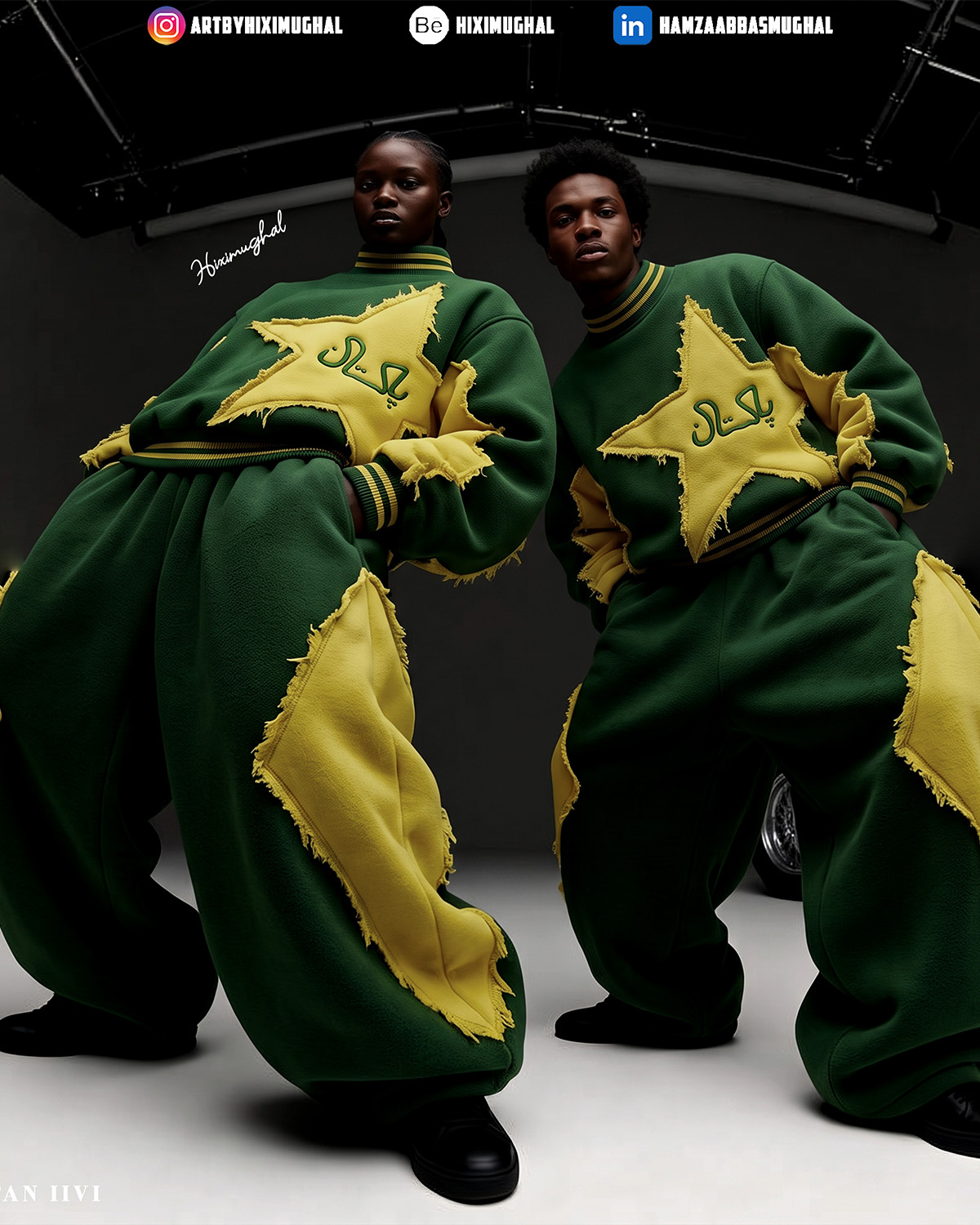 PAKISTAN IIVI sweatshirt worn by a model
